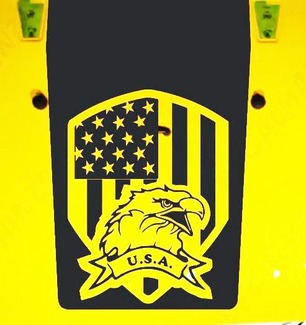 Jeep Wrangler Blackout American Badge Eagle USA Vinyl-Motorhaubenaufkleber TJ LJ JK JKU