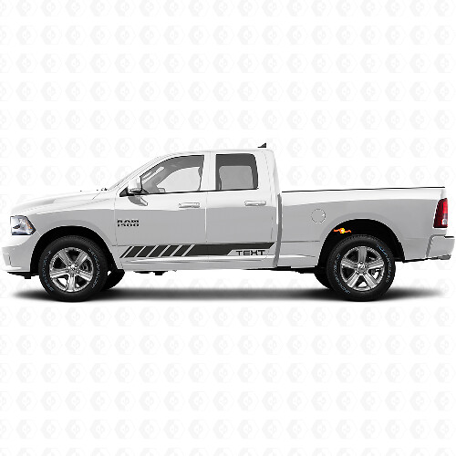 Karierte Seitenstreifen Vinyl-Aufkleber für Dodge Ram 1500 2500 3500 2009–2016