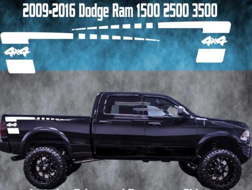 2009–2016 Dodge Ram Vinyl-Aufkleber Grafik Truck Bed Stripes Hemi Hockey 4 x 4 Strobe