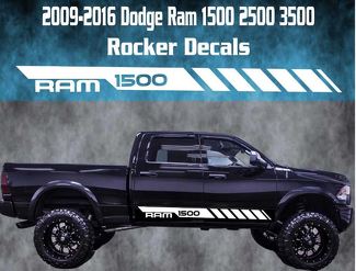 2009–2016 Dodge Ram Rocker Stripe Vinyl-Aufkleber Grafik Racing 1500 Rebel Hemi