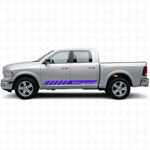 Benutzerdefinierter Stroboskop-Seitenstreifen-Aufkleber aus Vinyl für Dodge Ram Rebel 1500 2009–2016_2