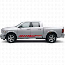 Benutzerdefinierter Stroboskop-Seitenstreifen-Aufkleber aus Vinyl für Dodge Ram Rebel 1500 2009–2016_4