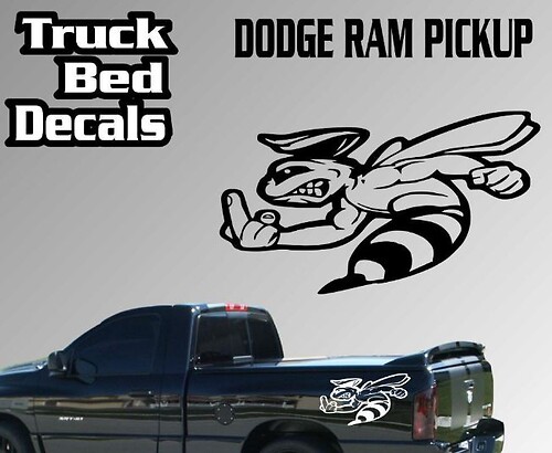 Lustiger Bienen-Nachtisch-Vinyl-Aufkleber für Dodge Ram 1500