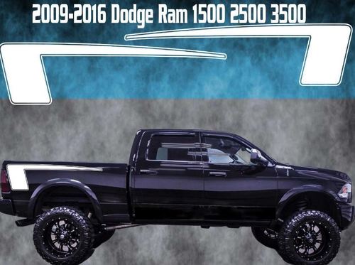 2009–2016 Dodge Ram Vinyl-Aufkleber Grafik Truck Bed Stripes Hemi Hockey Contour
