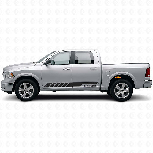Benutzerdefinierte Renn-Seitenstreifen Vinylaufkleber Kir für Dodge Ram Rebel 2009-2016
