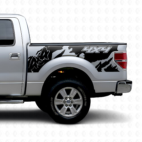 4x4 Offroad-Stil Vinyl-Aufkleber für die hintere Seite von Musclecar Truck 2010-2020