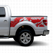 4x4 Offroad-Stil Vinyl-Aufkleber für die hintere Seite von Musclecar Truck 2010-2020_4
