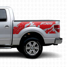 FX4 4x4 Offroad-Stil Vinyl-Aufkleber für hintere Seitenflächen bei Musclecar Trucks 2010-2020_4