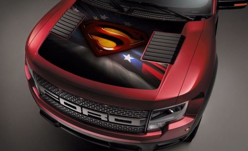 Ford Raptor F-150 Motorhaube Grafiken Super Man America Vinyl-Aufkleber