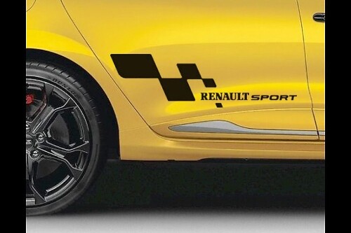 RENAULT Sportflaggenaufkleber für Clio Megane