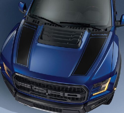 Doppelter Umriss Motorhaubenstreifen Vinyl-Aufkleber-Set für Musclecar Truck Power Truck 2017