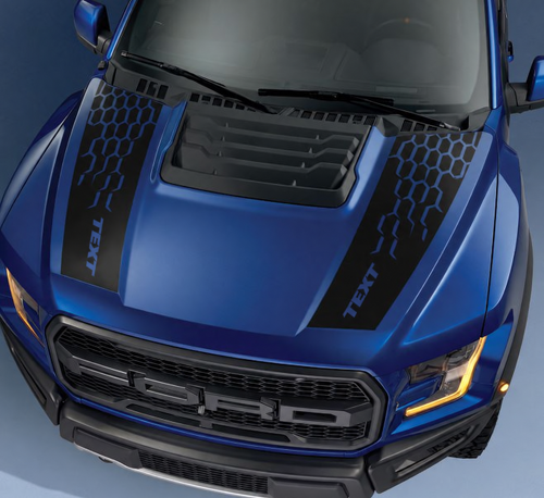 Custom-Text-Motorhauben-Grafikpaket Kit Aufkleber 3 für Musclecar Truck Power Truck 2017