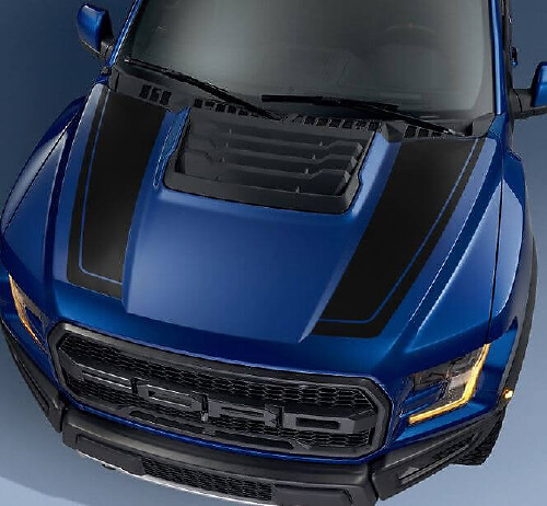 Doppelstreifen Vinylaufkleber-Set für Motorhaube für Musclecar Truck 2017