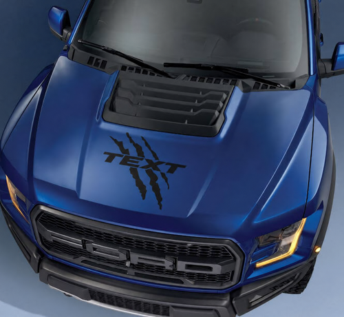 Individuelle Text Motorhauben-Logo-Krallen-Grafik-Aufkleber für Musclecar Truck Power Truck 2017