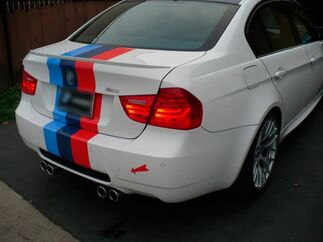 M-Farben-Streifen, Rallye-Rückseite, Kofferraum, Racing, Motorsport, Vinyl-Aufkleber für BMW

