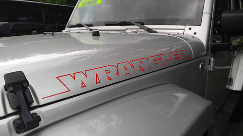 2 Stück NEU WRANGLER Kapuzenseitenaufkleber Aufkleber Grafik JEEP WRANGLER RUBICON SAHARA Jede Farbe
