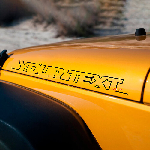 Aufschrift Motorhaube Seiten Vinyl-Aufkleber Set für Jeep Wrangler Rubicon Sahara