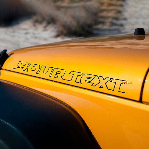 Beschriftung Motorhaube Seiten Vinyl Aufkleber Decal 2 für Jeep Wrangler Rubicon Sahara
