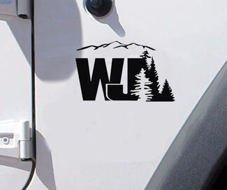 2 von Jeep WJ Design Aufkleber Wrangler Aufkleber Aufkleber Logo Farbe auswählen.