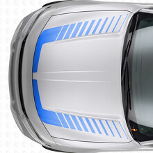 Strobe Style Akzentstreifen Motorhauben-Vinylaufkleber für Dodge Charger 2015-2026_2