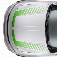 Strobe Style Akzentstreifen Motorhauben-Vinylaufkleber für Dodge Charger 2015-2026_3