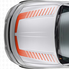 Strobe Style Akzentstreifen Motorhauben-Vinylaufkleber für Dodge Charger 2015-2026_4
