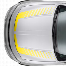 Strobe Style Akzentstreifen Motorhauben-Vinylaufkleber für Dodge Charger 2015-2026_5