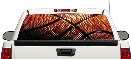 Basketball-Stil Heckscheiben-Vinylaufkleber für Pickup-Trucks SUVs
