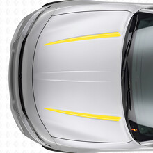 Doppelte Tnin-Streifen Motorhaubenaufkleber Vinylaufkleber für Dodge Charger 2015-2026_5