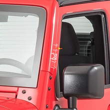 Heart Pulse-Türpfosten-Vinylaufkleber für Jeep Wrangler Rubicon 2