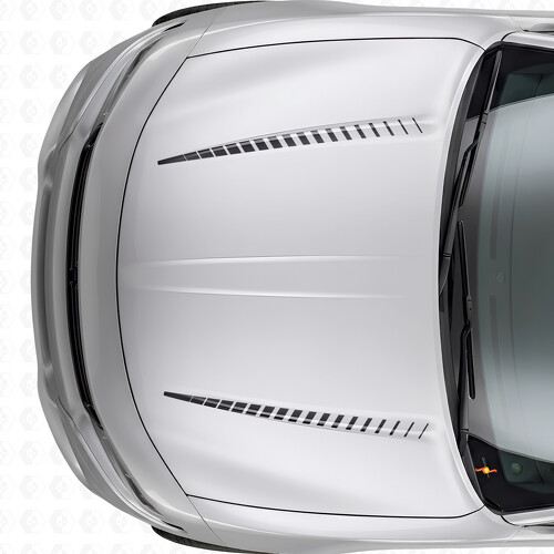 Duale Tnin Strobe-Streifen Motorhauben Vinyl-Aufkleber Sticker für Dodge Charger 2015-2026