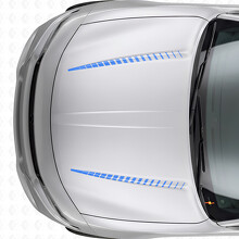 Duale Tnin Strobe-Streifen Motorhauben Vinyl-Aufkleber Sticker für Dodge Charger 2015-2026_2