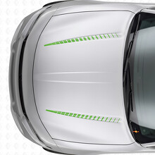 Duale Tnin Strobe-Streifen Motorhauben Vinyl-Aufkleber Sticker für Dodge Charger 2015-2026_3