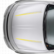 Duale Tnin Strobe-Streifen Motorhauben Vinyl-Aufkleber Sticker für Dodge Charger 2015-2026_5