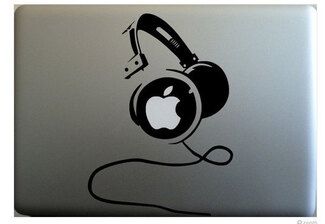 Apple-Kopfhörer-Macbook-Aufkleber
