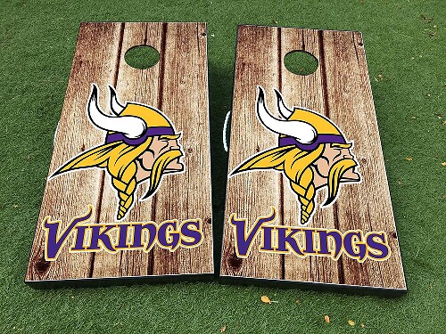 Minnesota Vikings Stil Cornhole-Board Vinylfolien-Aufkleberset