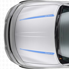 Doppelte individuelle Umrissstreifen Motorhauben-Vinylaufkleber für Dodge Charger 2015-2026_2