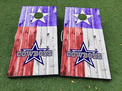 Dallas Cowboys Stil Cornhole-Brett Vinyl-Wrap Aufkleber-Set