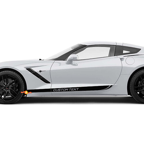 Individuelle Seitenstreifen Vinylaufkleber für Chevrolet Corvette