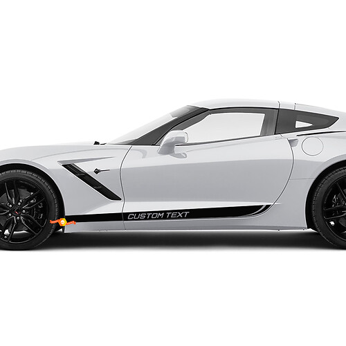 Benutzerdefinierte Textzeitentüren Streifenstreifen für Chevrolet Corvette -Aufkleber
