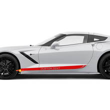 Benutzerdefinierte Textzeitentüren Streifenstreifen für Chevrolet Corvette -Aufkleber
 2