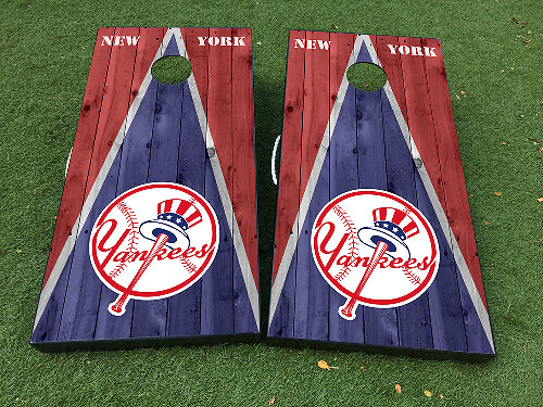 New York Yankees Stil Cornhole Board Vinylfolie Aufkleber Set