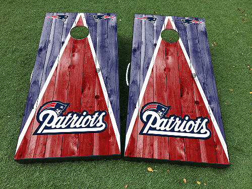New England Patriots Cornhole-Brett Vinyl-Aufkleber-Set