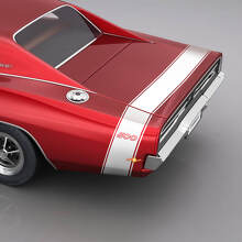 500 Stripe Heckkofferraum- und Kotflügel-Vinyl-Aufkleber-Kit für Dodge Charger 500 1969_2