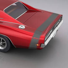 500 Stripe Heckkofferraum- und Kotflügel-Vinyl-Aufkleber-Kit für Dodge Charger 500 1969_3