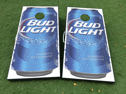 Bud Light Beer Cornhole Brettspiel-Aufkleber Vinylfolie mit laminierter Folie