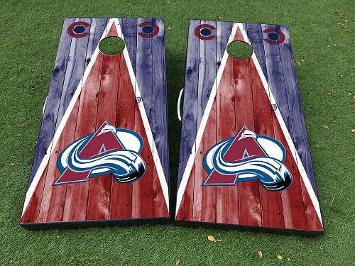 Colorado Avalanche Stil Cornhole-Brett Vinylfolie Aufkleber-Set