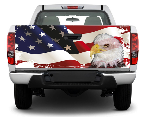 American USA Eagle Flag Heckklappen-Aufkleber, Aufkleber, Pick-up-Truck, SUV, Auto