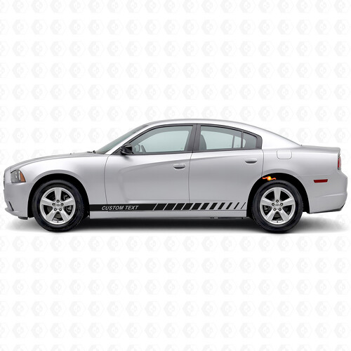 Individuelle Text-Strobe-Streifen Seitenvinylaufkleber für Dodge Charger 2011-2014
