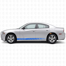 Individuelle Text-Strobe-Streifen Seitenvinylaufkleber für Dodge Charger 2011-2014_2